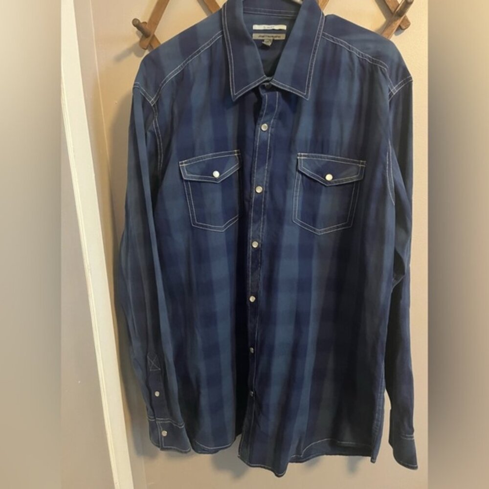 Johnson ampMurphy western style cotton shirt with pearl like buttons